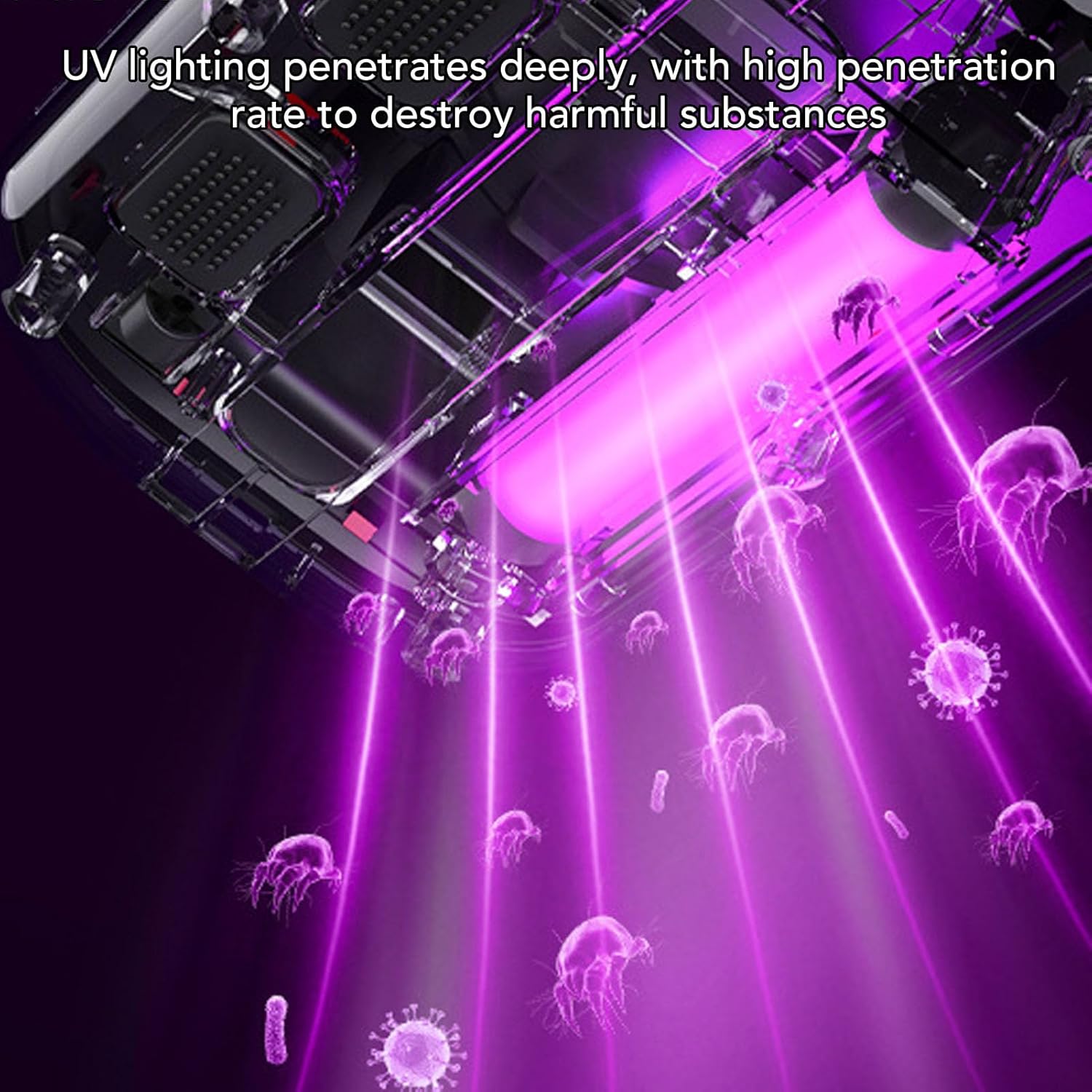 Zunate Bed Vacuum Cleaner 12kPa, Ultrasonic Mattress Vacuum Cleaner - Powerful Double Tapping, Cleaning, Filtration for Bedding Carpets Toys