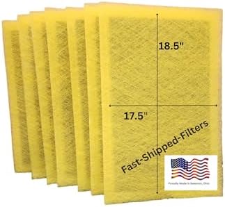 Fast-Shipped-Filters 7 Pack 20x20 Replacement Filter Pads Compatible with MicroPower Guard One Hour Air Cleaner Refill (7, Yellow, 20x20)