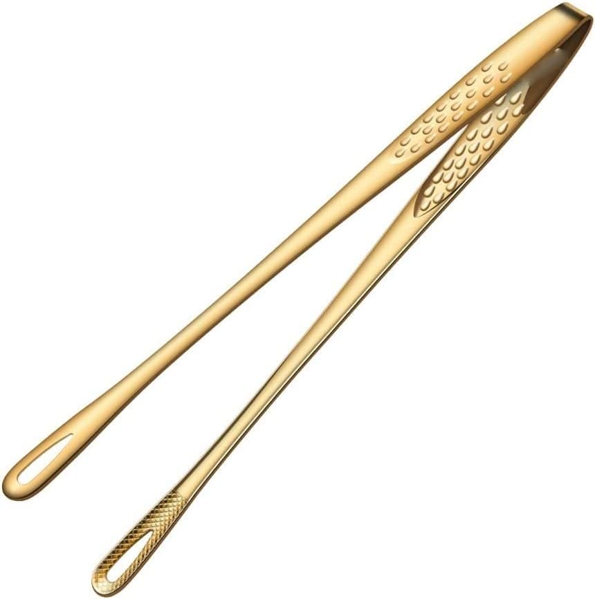 BBQ grill tongs, Stainless Steel Food Clip Long Handle Non-Slip BBQ Steak Clip Kitchen Cooking Tool Accessories PliersS