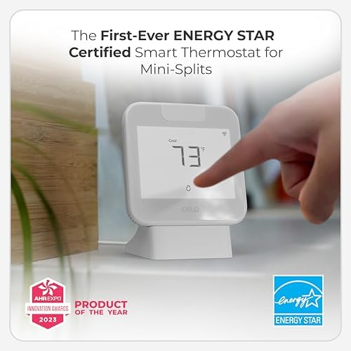 Breez Max | ENERGY STAR CERTIFIED Smart AC Controller | WiFi Thermostat for Mini-Split, Window, Portable ACs/Heat Pumps | AI-Based Tech | Free App, No Subscriptions | Alexa, Google, IFTTT etc. (White)