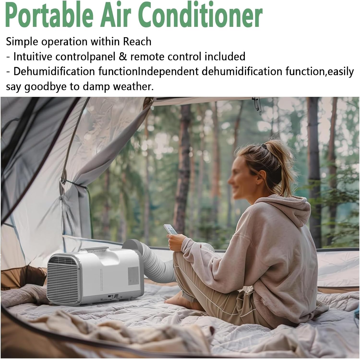 Portable Air Conditioners, Fast Cooling Dehumidifier, Fan Functions, Covers Up to 130 Sq. Ft., AC Suitable for Small Indoor Use