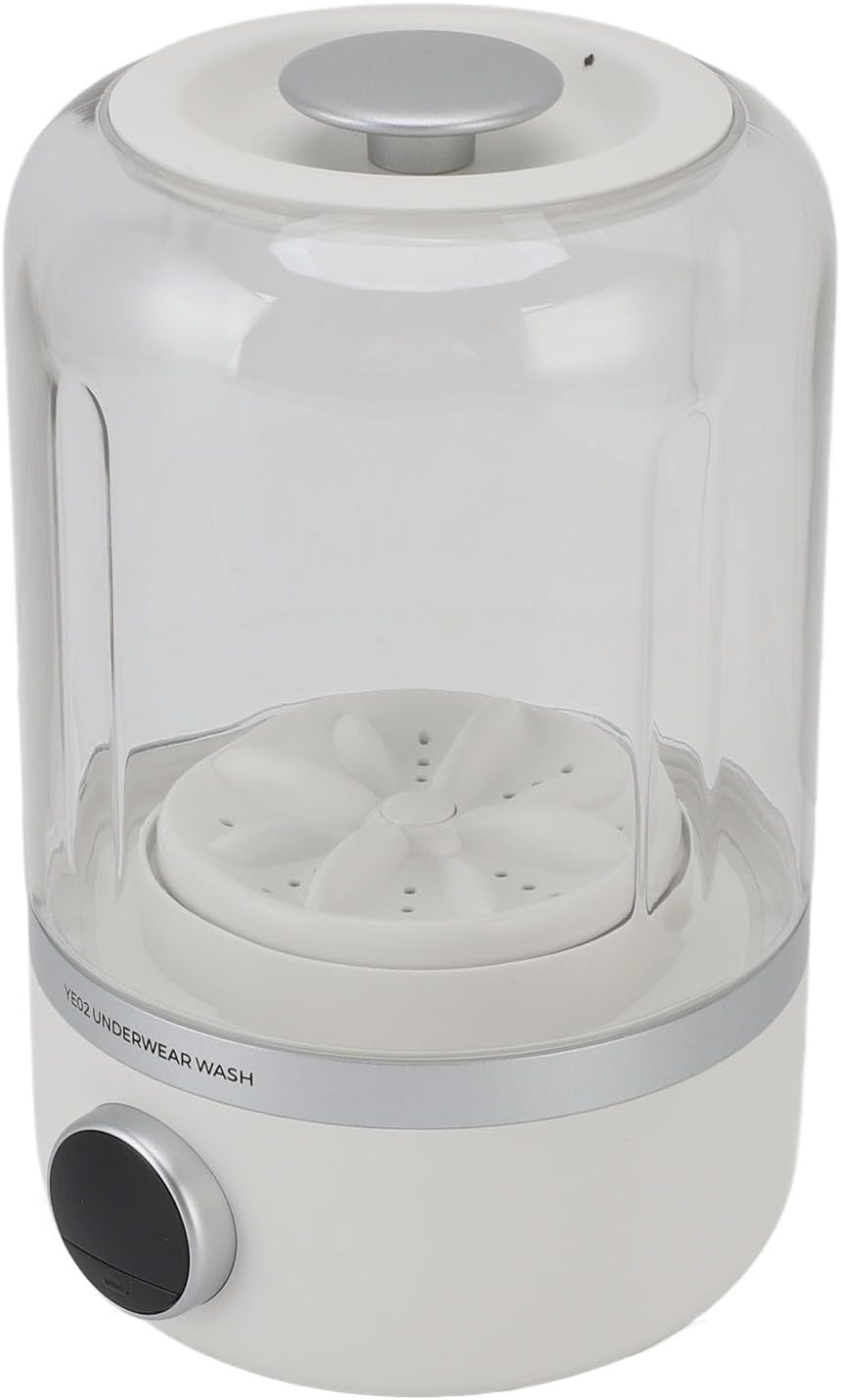 Septpenta Portable Mini Washer, Quiet Rechargeable Compact Deep Cleaning Lingerie, Baby Clothes, Small Clothes for Apartments, Dorms, Hotels, Travel and Camping