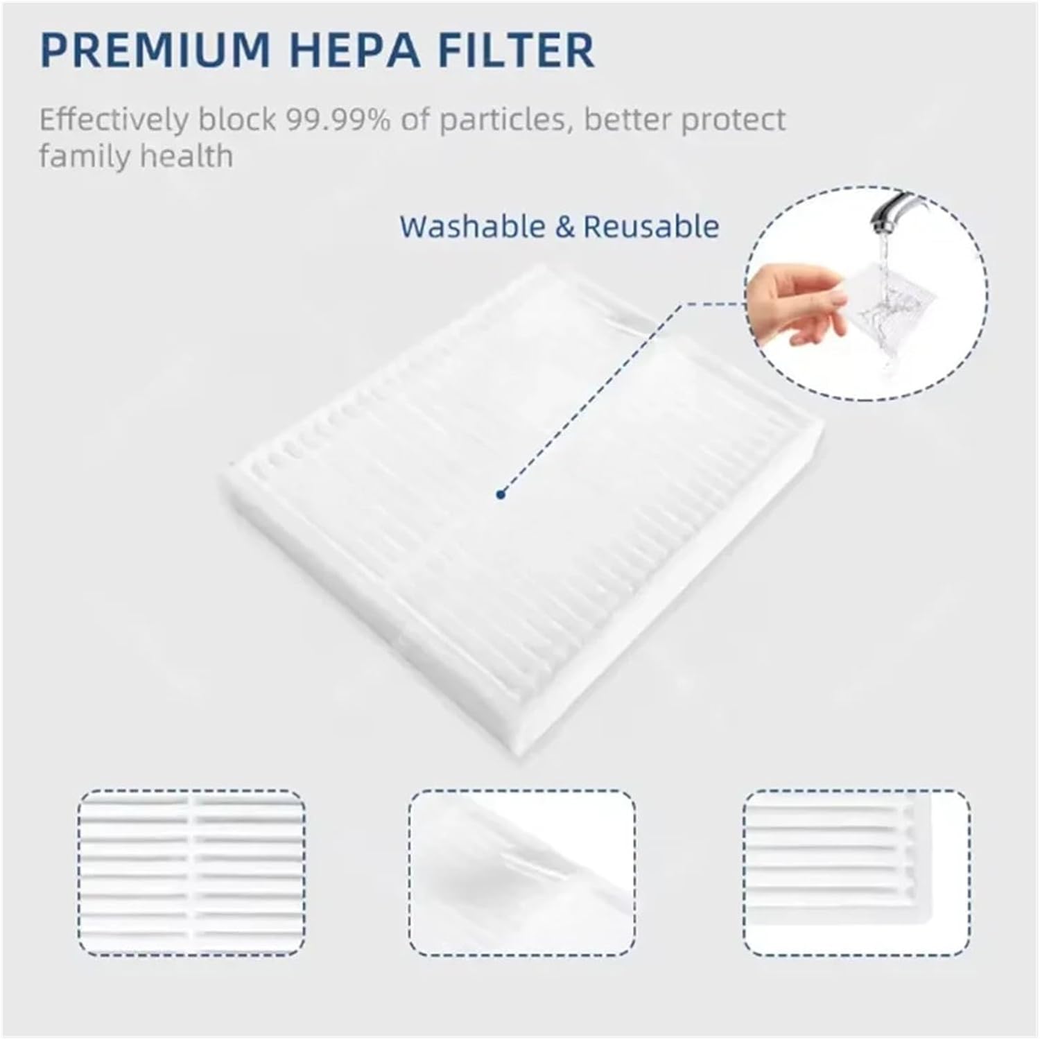 Vacuum Cleaner Side Brush Compatible for Xiaomi Vacuum Cleaner S20 E12 E10 B112 Sweeping Robot Vacuum Cleaner Side Brush Mop Cloth HEPA Filter Spare Parts(20PCS)