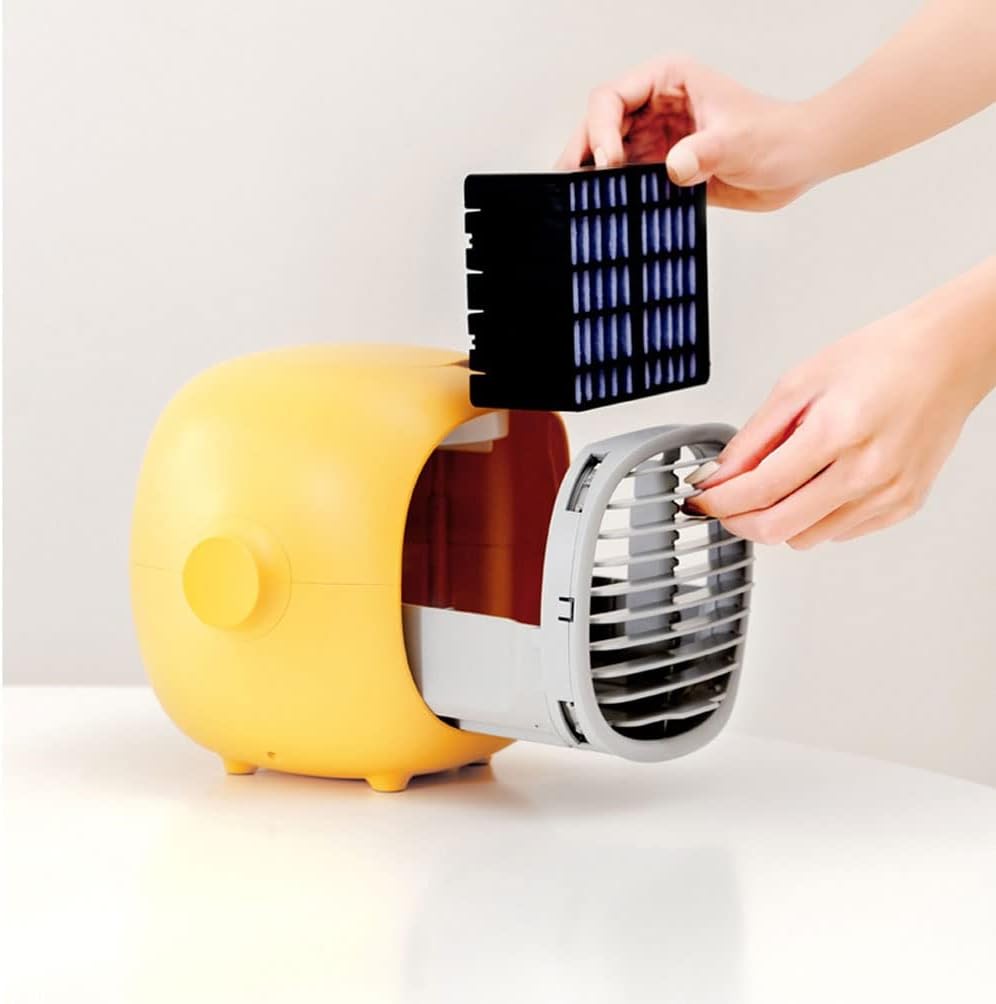 Portable Air Conditioners Fan – Evaporative Air Cooler Cooling Fan with Stepless Speed Regulation, Personal Table Air Conditioners Fan for Bedroom Office Camping (Color : White)