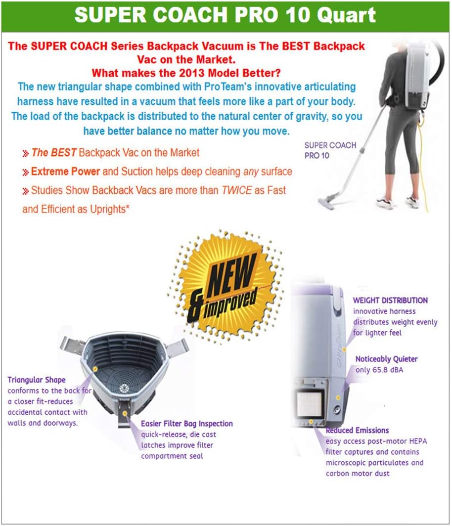 Pro-Team JL Super Coach Pro 10 Vacuum Premium