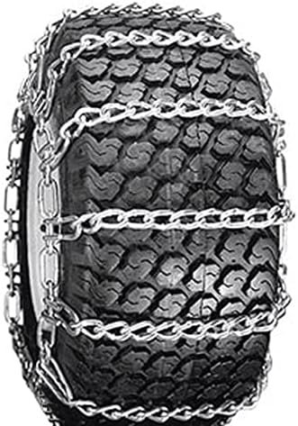 Replacement for fits Set Of 2 410x350x6 Snow Thrower Tire Chains 2 Link Spacing