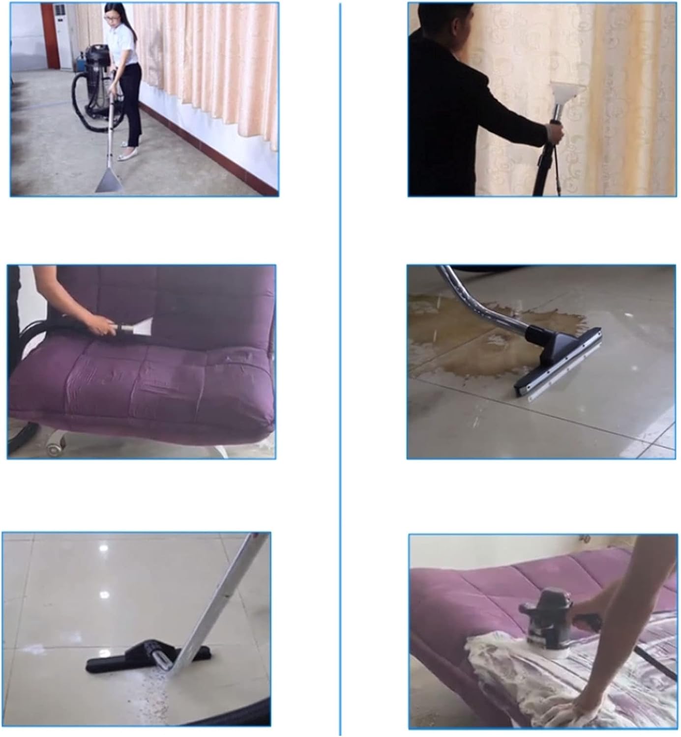 Commercial Carpet Cleaner Machine, Portable Cleaning Machine Car Carpet Cleaner on Wheels Wet Dry Carpet Extractor Vacuum, Absorb Water for Carpets, Sofas, Curtains (60L)