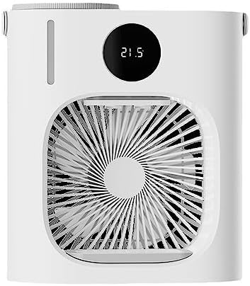 Portable Air Conditioner Cooling Fan 3 in 1 – Evaporative Air Cooler Fan with LED Display,Super Quiet Humidifier Misting Fan for Home Car Office Desk Bedroom