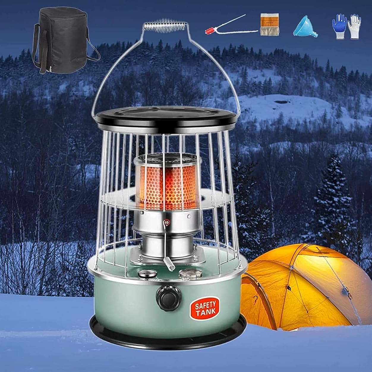 Hiking Tent Heater, It Can Boil Water/Cooking Multifunctional Kerosene Stove, Which Is Movable And Easy To Carry