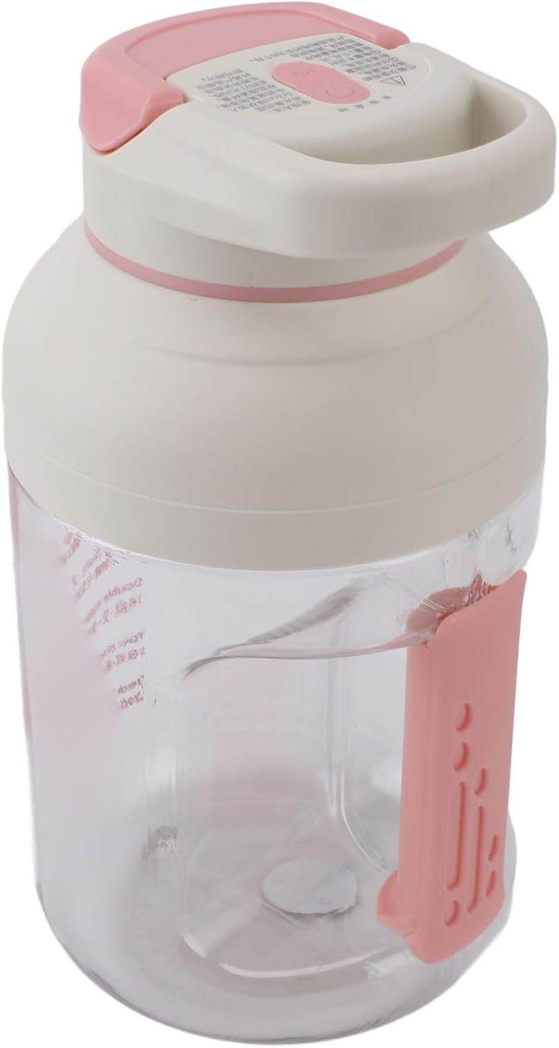 Portable Blender, Portable Juicer Blender Mini Blender with Ergonomic Handle Design 1.5L Cordless Large Capacity for Outdoor Picnic (Roseate)