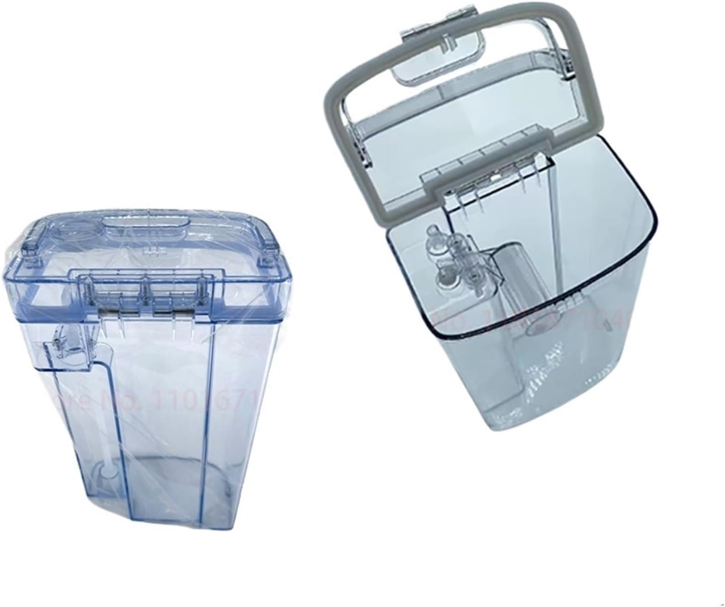 Compatible for Roidmi EVA，After-Sales Cleaning Robot Vacuum Cleaner Parts， Cleaning Water Tank and Dirty Water Tank Accessories(White)