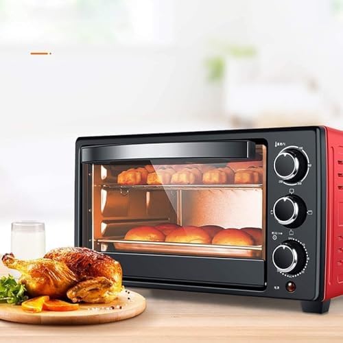 Mini Oven 23L, Electric Oven 1300W, Adjustable Temperature 70-250C, 60 Minutes Timer, 3 Heating Functions for Baking, Cooking, Grill, Toaster, Air Fryer