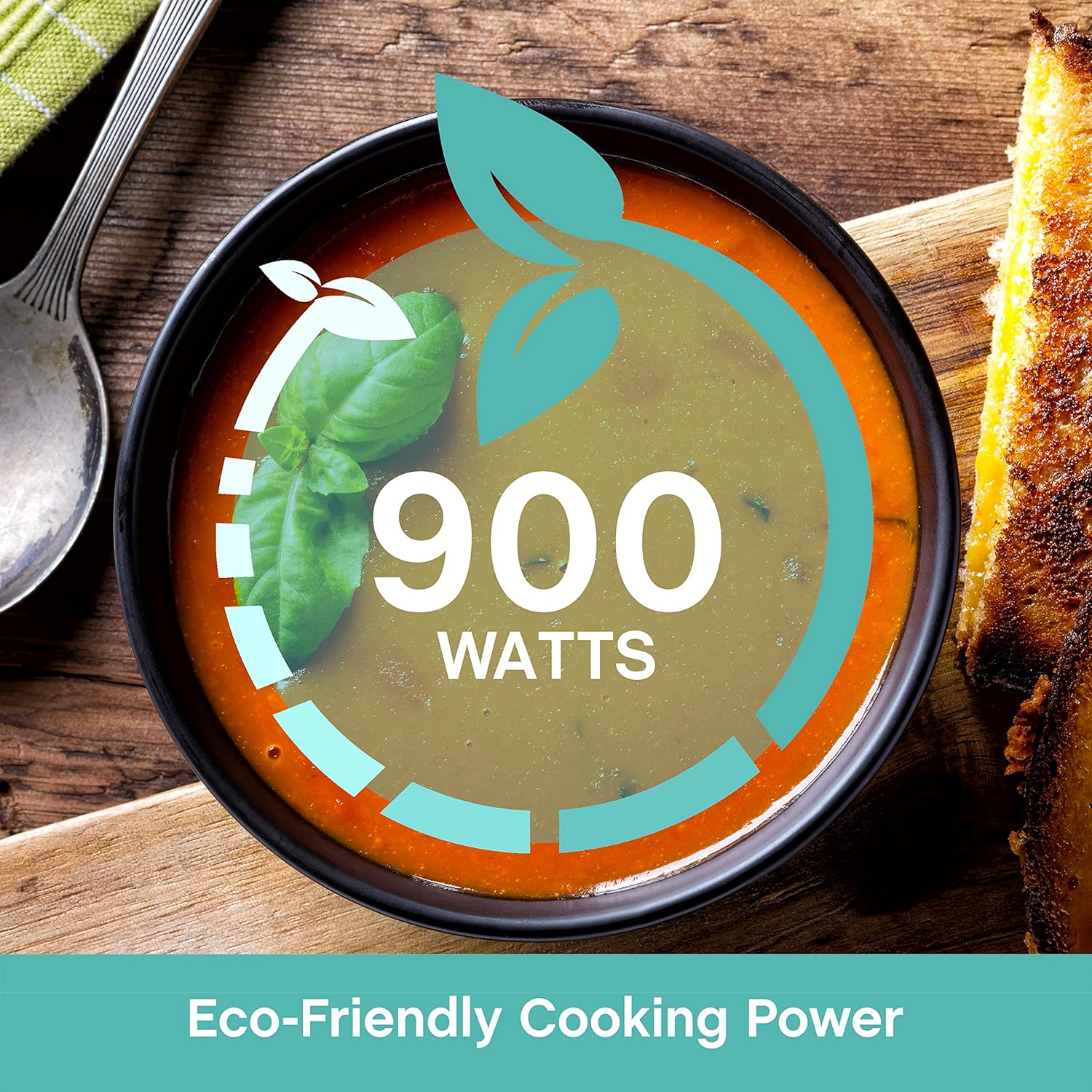 West Bend Microwave Oven 900-Watts Compact with 10 Power Levels and 6 Pre Cooking Settings, Speed Defrost, Electronic Control Panel and Glass Turntable, 0.9-Cu.Ft., Stainless Steel