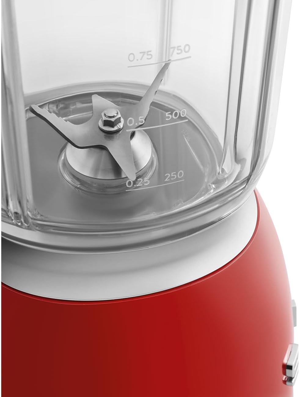 SMEG BLF03 Retro Style Blender – 600W Countertop Blender with 48 oz BPA-Free Jug, 3 Speeds + Pulse, Ice Crush & Smoothie Functions – 50s-Inspired Design-Red