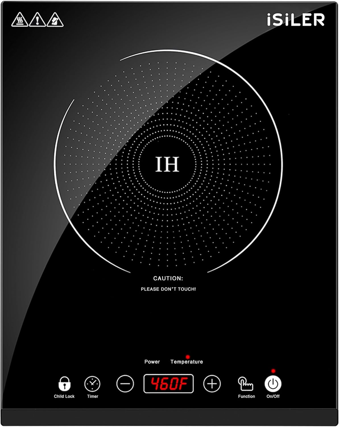 Portable Induction Cooktop, iSiLER 1800W Sensor Touch Electric Induction Cooker Hot Plate with Kids Safety Lock, 6.7