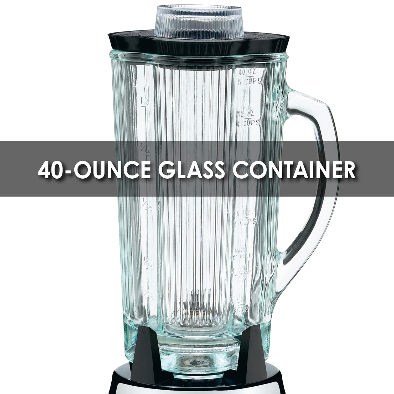 Waring Commercial BB900G 1/2 HP Chrome Bar Blender with 40-Ounce Glass Container Silver