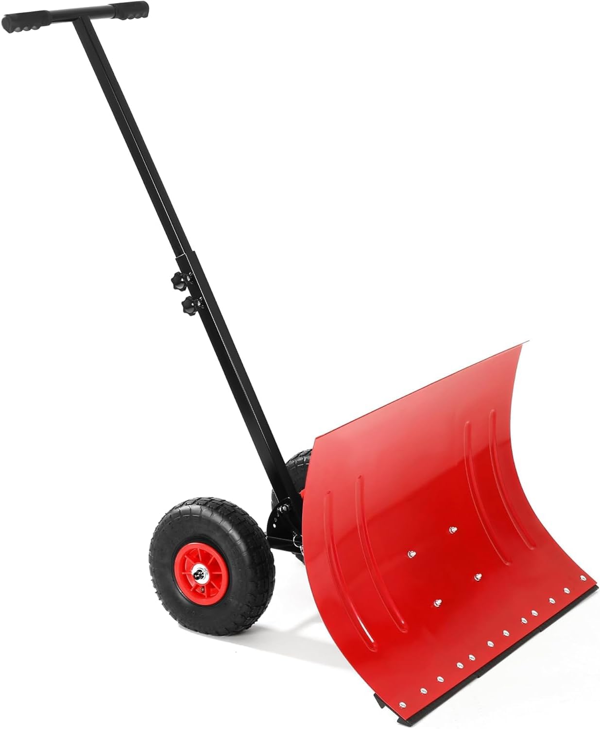 Snow Shovel for Driveway with Wheels, 29.1