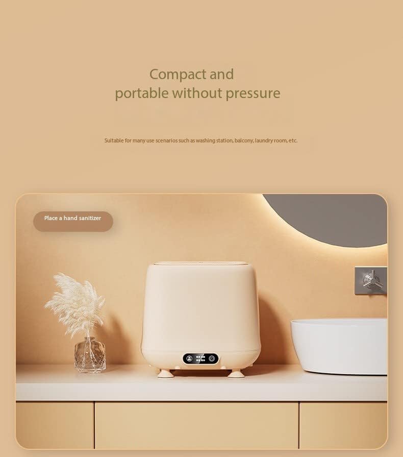 Portable Washing Machine, 220V Mini Fully Automatic Elution Integrated 7L Large-Capacity Washing Machine, Small Underwear and Socks Washing Machine