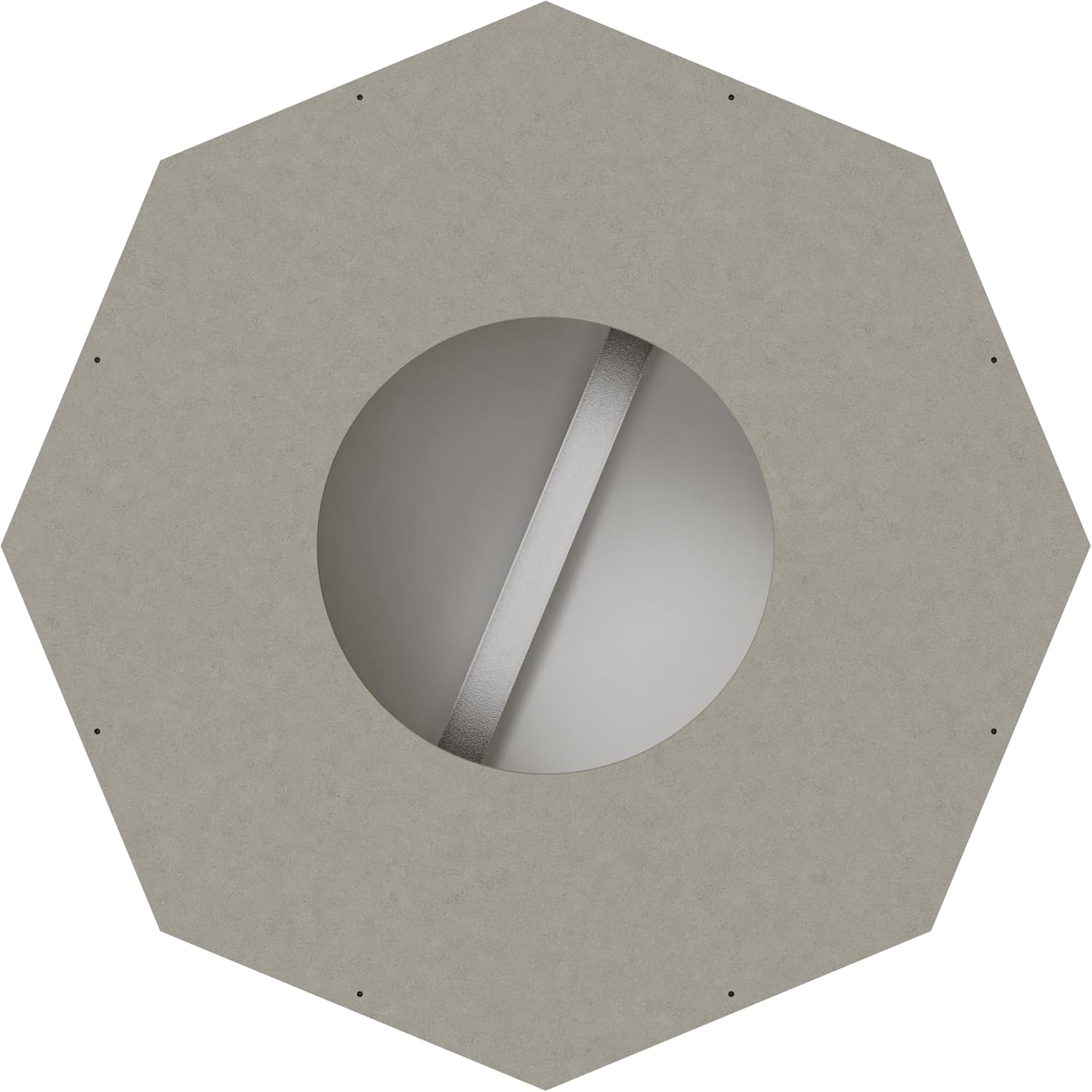 Ready-to-Finish 54-in Octagon x 18-in Concrete Fire Pit Kit for Outdoor Patio – Customizable Gas or Wood Burning Base – DIY & Contractor Friendly – Fits 25-in Burner or Breeo Zentro Insert