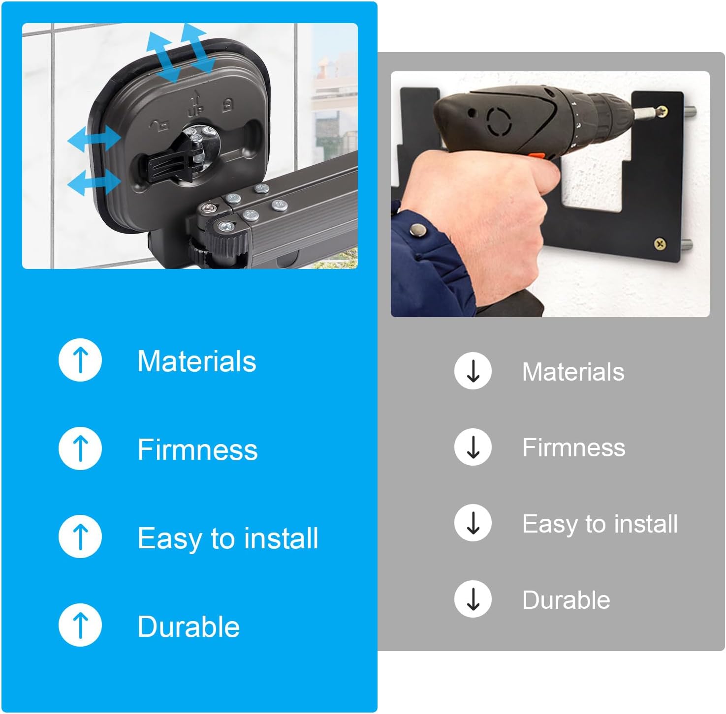 Suction Cup Drying Rack Wall Mounted, Foldable Clothes Hanger Wall Mount, Suction Cup Clothes Drying Rod, Laundry Rack Wall Mounted with 10 Hooks, Laundry Hanger Dryer Rack (2 Folds), Black