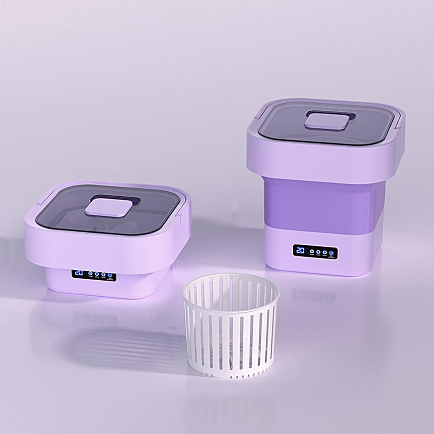 DELURA Portable Washing Machine, 10L Foldable Washer Machine for Apartment, Traveling, Laundry, Camping, Underwear (Color : B)