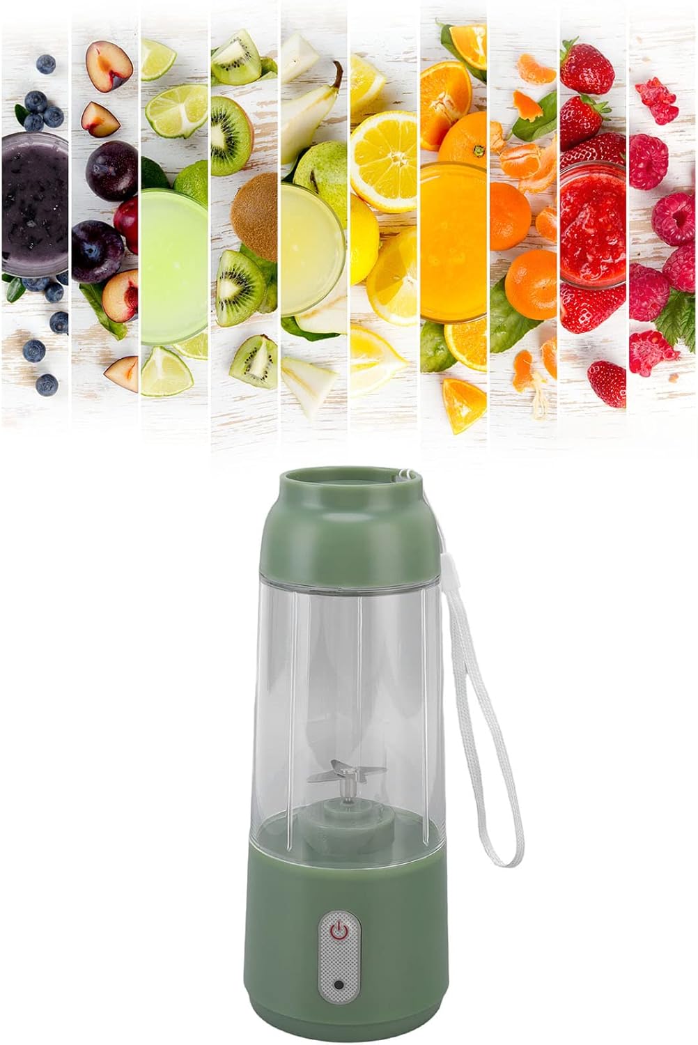 flexman Portable Blender, 300ML USB Charging Wireless Washable Blender with Stainless Steel Blade for Smoothies, Protein, Shakes, Latest Juices, Baby Food (B)