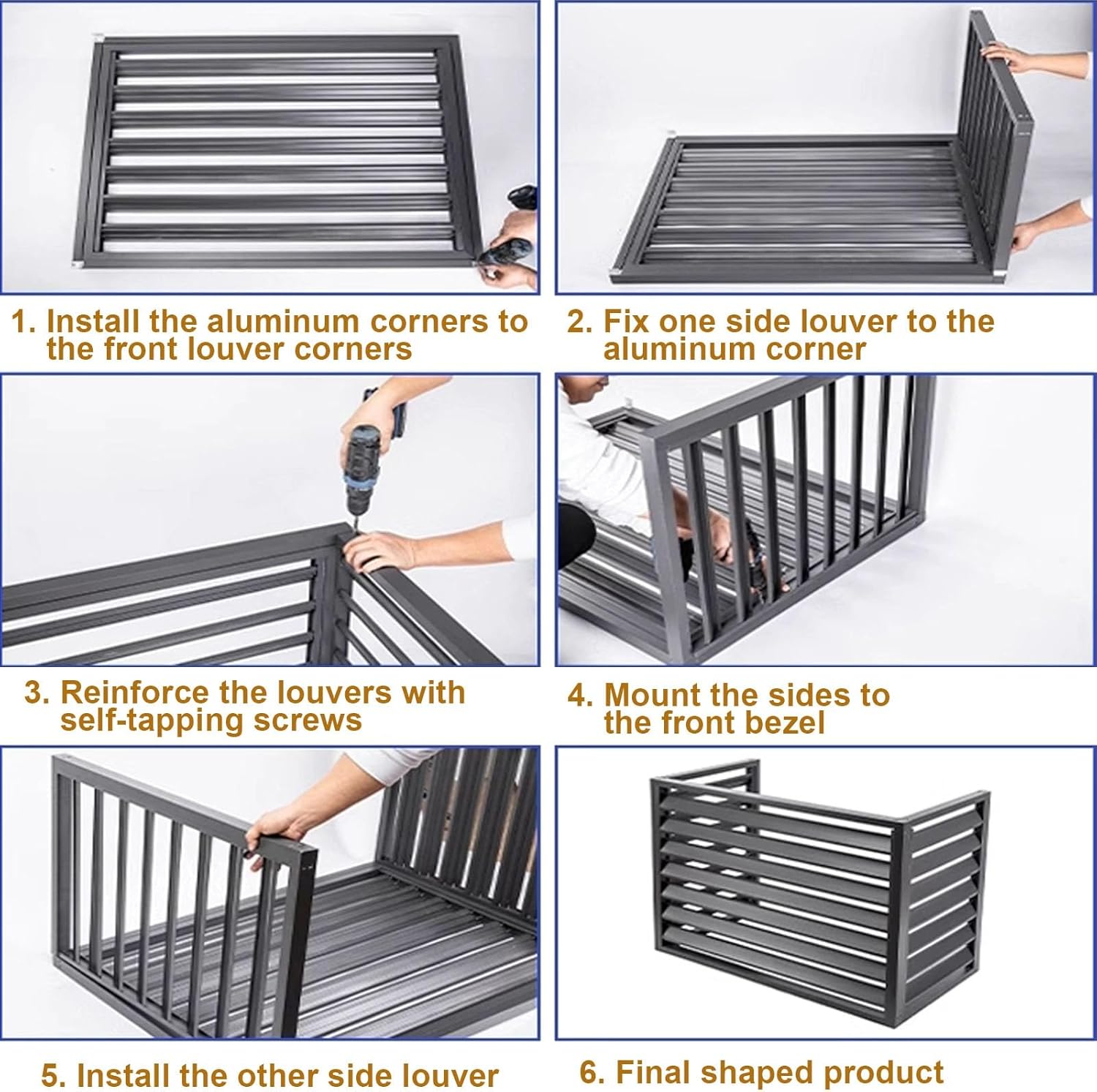 Air conditioner outdoor unit protective cover,Air conditioner outdoor unit aluminum cover,Outdoor unit mini split air conditioner cover,Noise Reduction,Dustproof and waterproof,suitable for outdoor (