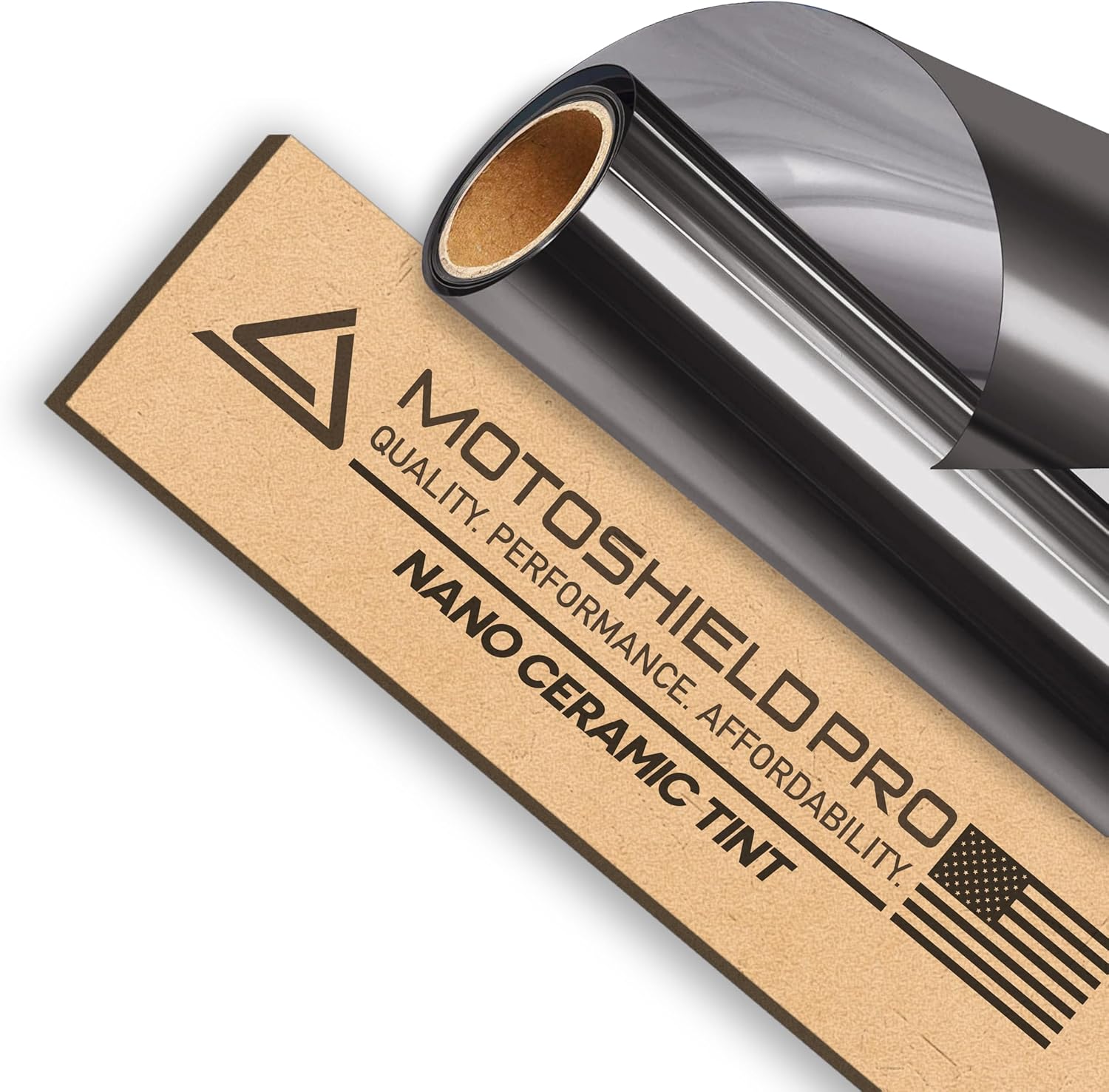 MotoShield Pro 15% VLT Nano Ceramic Window Tint For Car 40” in x 100’ ft 2PLY Roll High Heat Rejection & Glare Reduction Auto Tint Privacy Film, Rejects up to 99% IRR, 99% UV Blocking, Easy DIY Shrink