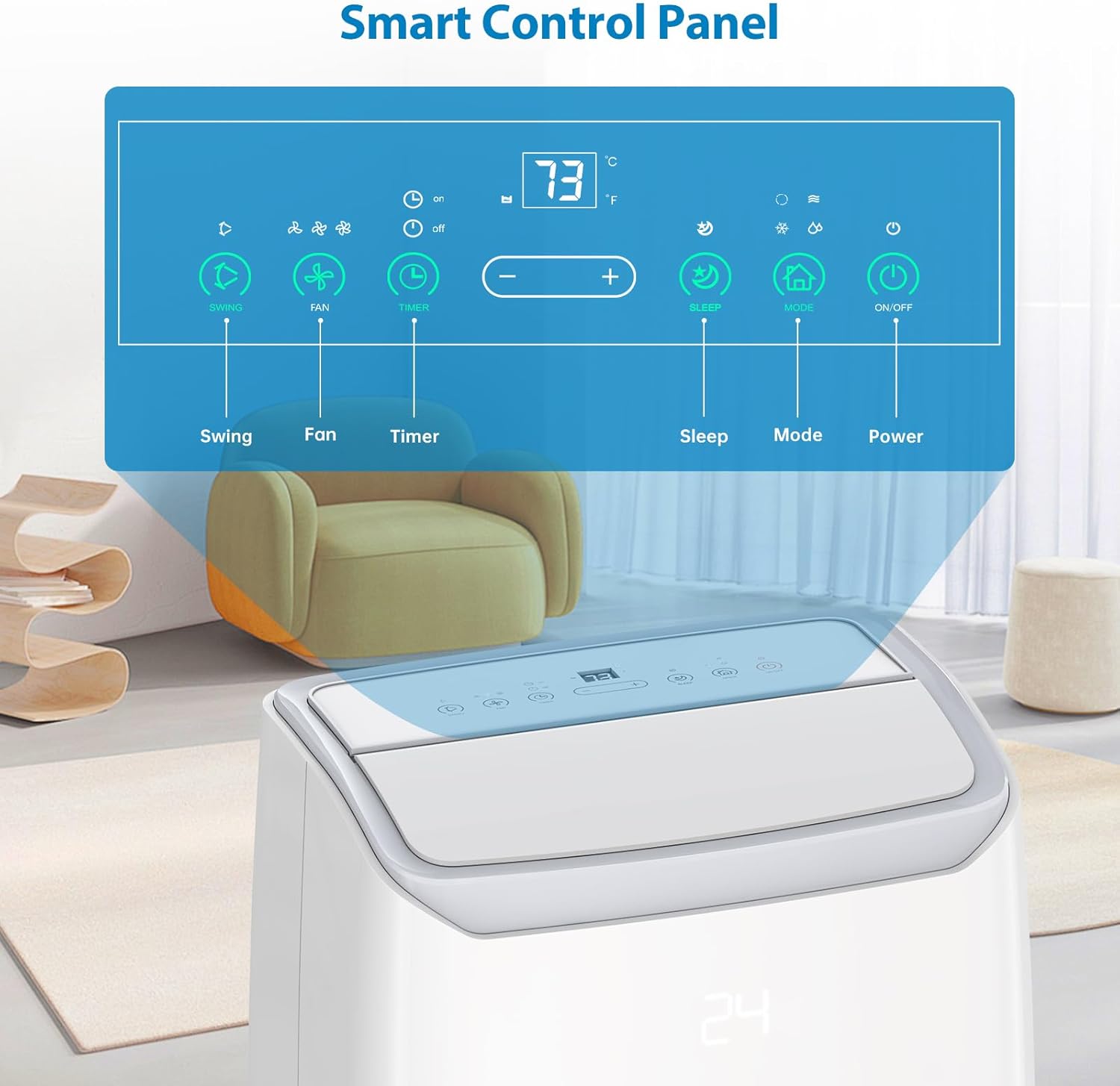 12,000 BTU Portable Air Conditioners/Portable Air Conditioners with Remote Control, Cooling Area Up to 350 sq.ft, 3 in 1 AC Portable Unit with Dehumidifier/Fan & Window Kit Included