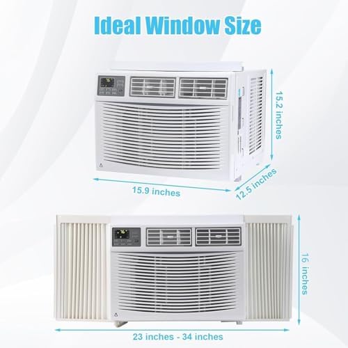 Window Air Conditioner - 12000 BTU For Medium Rooms Up To 550 Sq Ft.,3-In-1 Fan/Dehumidifier Window AC Unit With Remote Control,Supports Remote Control Via Mobile Phone,White