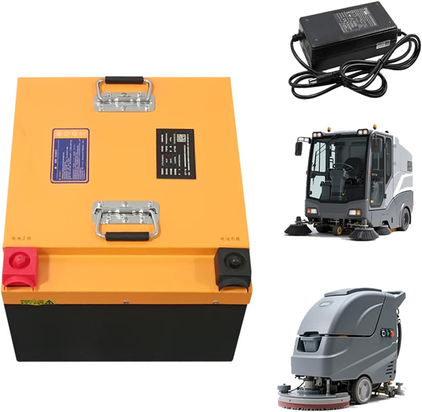 24V Sweeper Lithium Battery 25.6V 100Ah 205Ah Floor Scrubber LiFePO4 Lithium Iron Phosphate Battery for 0-5250W Sweeping Robot Motor with Charger