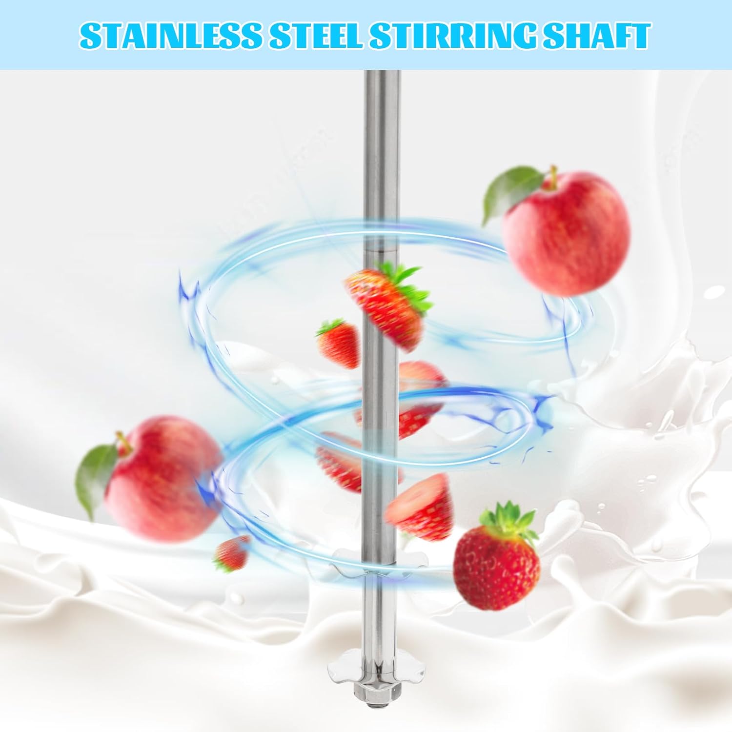 Electric Milkshake Maker, Commercial Stainless Steel Milk Shake Machine Drink Mixer Adjustable Speed Malt Maker Machine Smoothie Milk Foam Tea Mixer Blender + cups (2 Head)