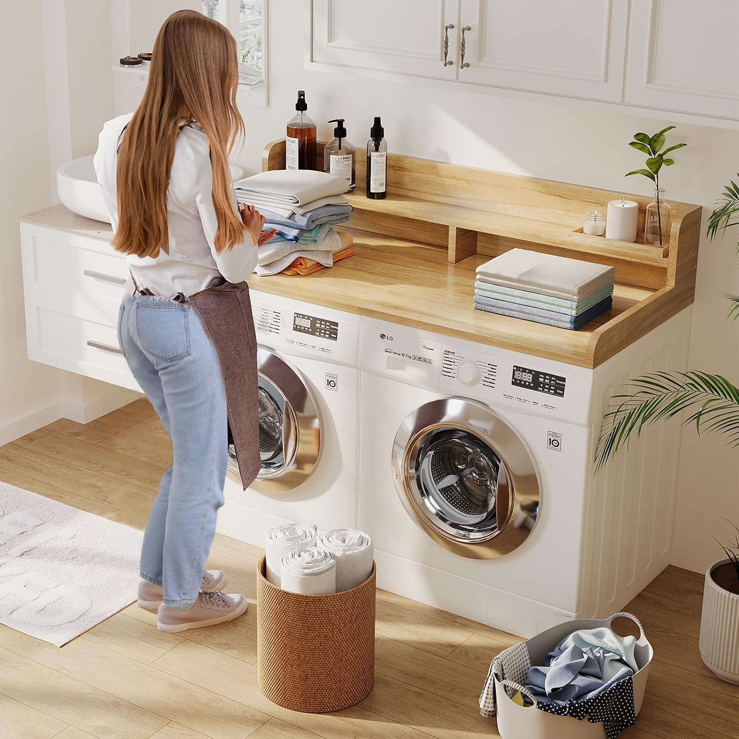2-Tier Washer Dryer Countertop with 2.75