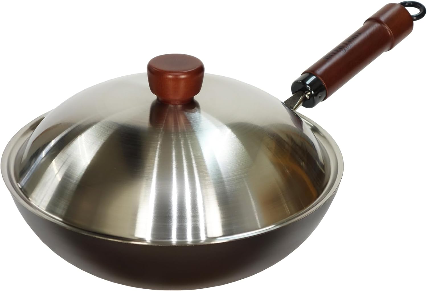 Riverlight KS1426 Extra Iron Frying Pan, Deep Type, Fry Pan with Lid, 10.2 inches (26 cm), Iron Nitride, Nitrided, IH Compatible, Rust Resistant, Wok, Made in Japan