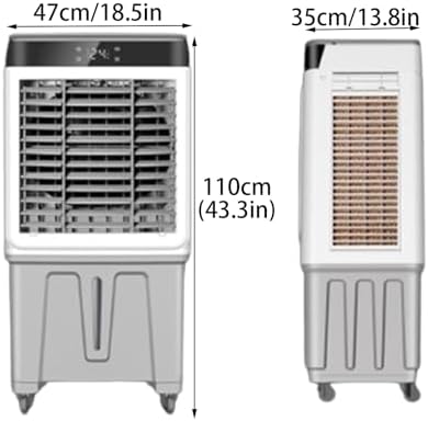 Portable Air Conditioners Fan, Evaporative Air Cooler with 3 Speeds and Water Tank, Quiet Air Cooler for Room Office Garage(47 * 35 * 110cm)