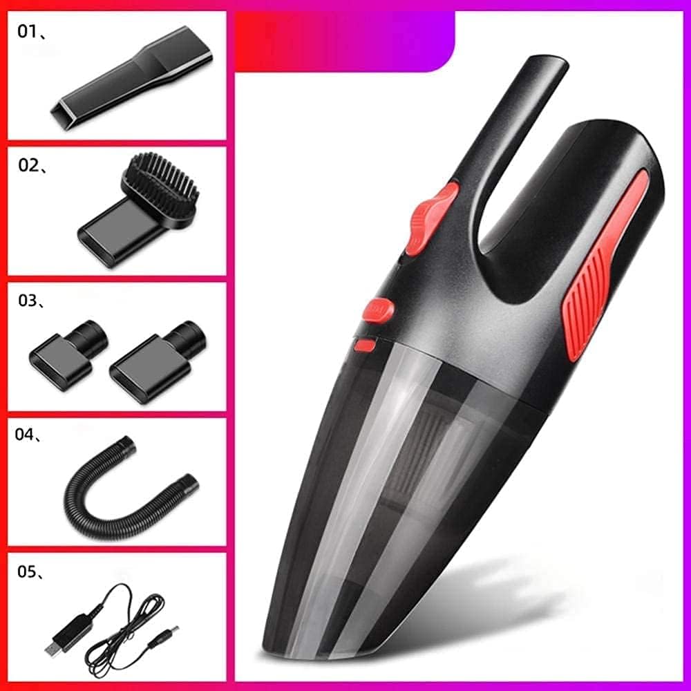 Mini Vacuum Cleaner Cordless Car Vacuum Cleaner for Car Interior Care 4000PA Strong Suction Vacuum for Car WetDry Vacuum Cleaner Portable Handheld with Carry Bag (Cordless)