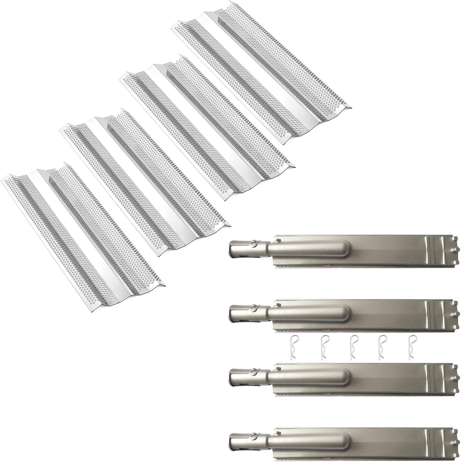 Replacement Set for 4B Blaze Grills, 4 Grill Burner + 4 Flame Tamer Heate Plates