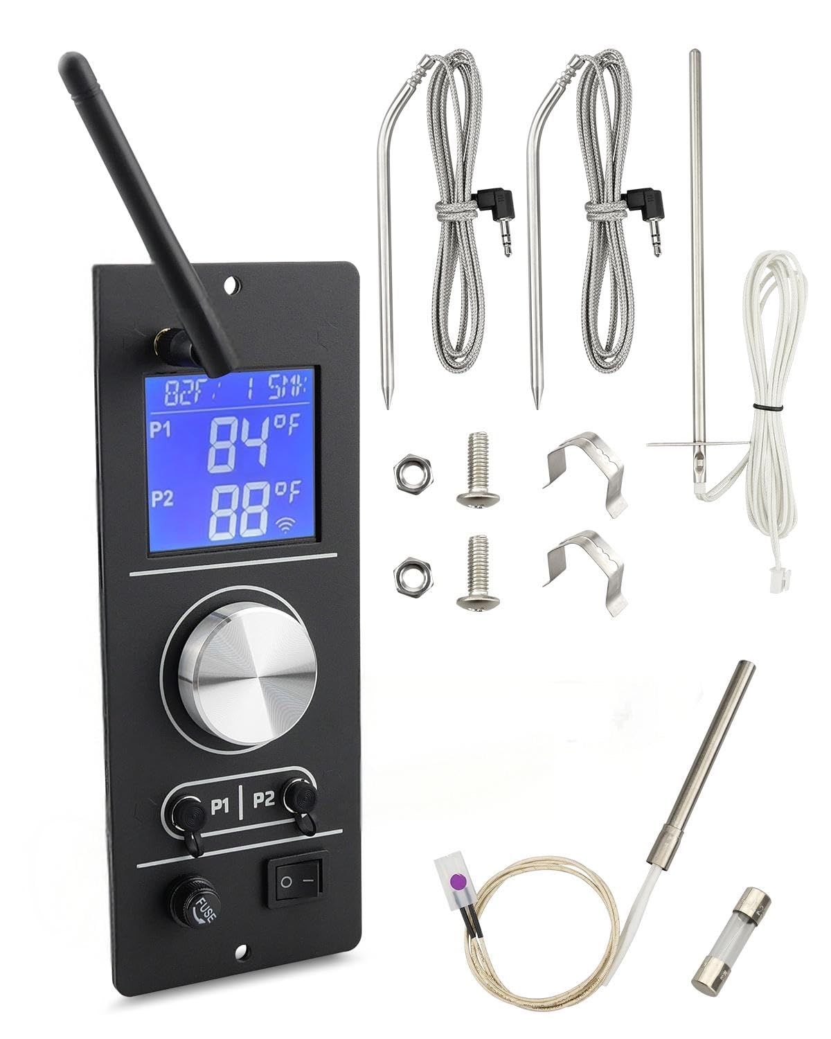 Smart WiFi PID Pellet Grill Controller Kit Fit for Camp Chef Gen 2 Pellet Grill and Smoker PG24-82 Models, Fit for Pursuit 20 SG24 XT24 Woodwind Classic 24, with APP Controlled Board