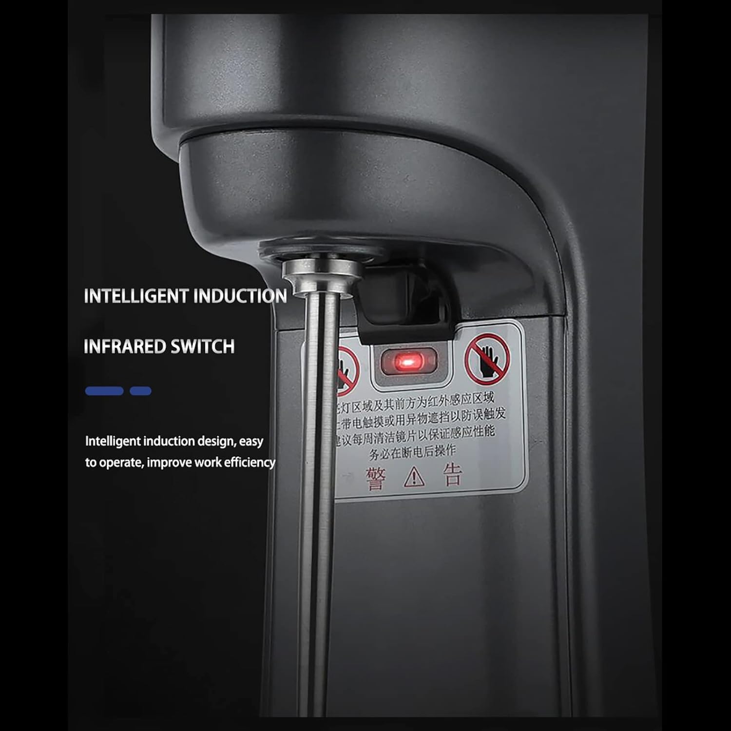 Smart Milkshake Blender, 1000ML Commercial Pearl Milk Tea Beverage Ice Cream Smoothie Milkshake Machine, Automatic Sensing Function, 5-Speed Adjustment