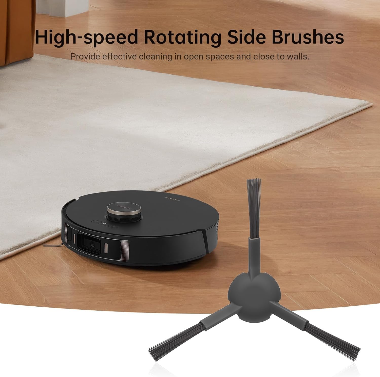 DREAME L40s Ultra AE Robot Vacuum Cleaner (White) and Side Brush