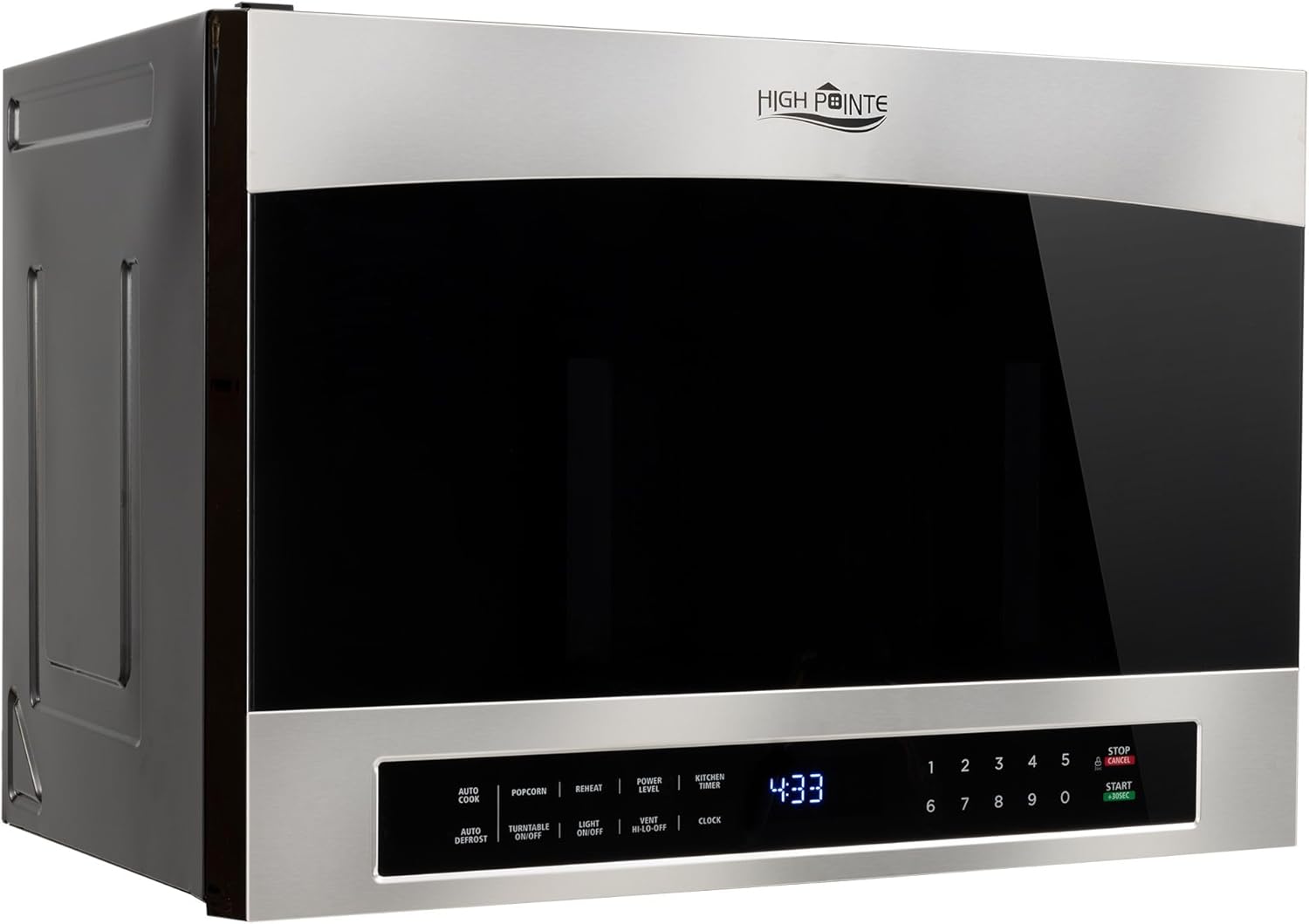 Tough Grade 1.4 Cu. Ft. Stainless Steel Over-the-Range RV Microwave Oven | 1000W, 120V | Left Swing Door | Built-In Vent and Light | Auto Cook/Defrost | Touchpad Controls | Includes Mounting Kit