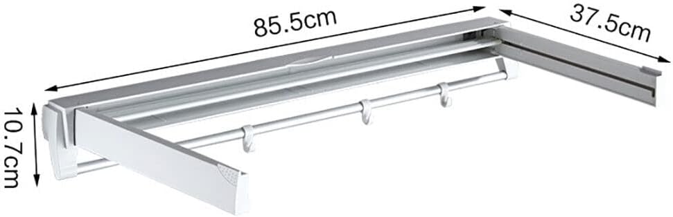Xuthusman Wall-Mount Clothes Storage Drying Rack Retractable Dryer Hanger for Bathroom,Balcony,Closet and Laundry Room White