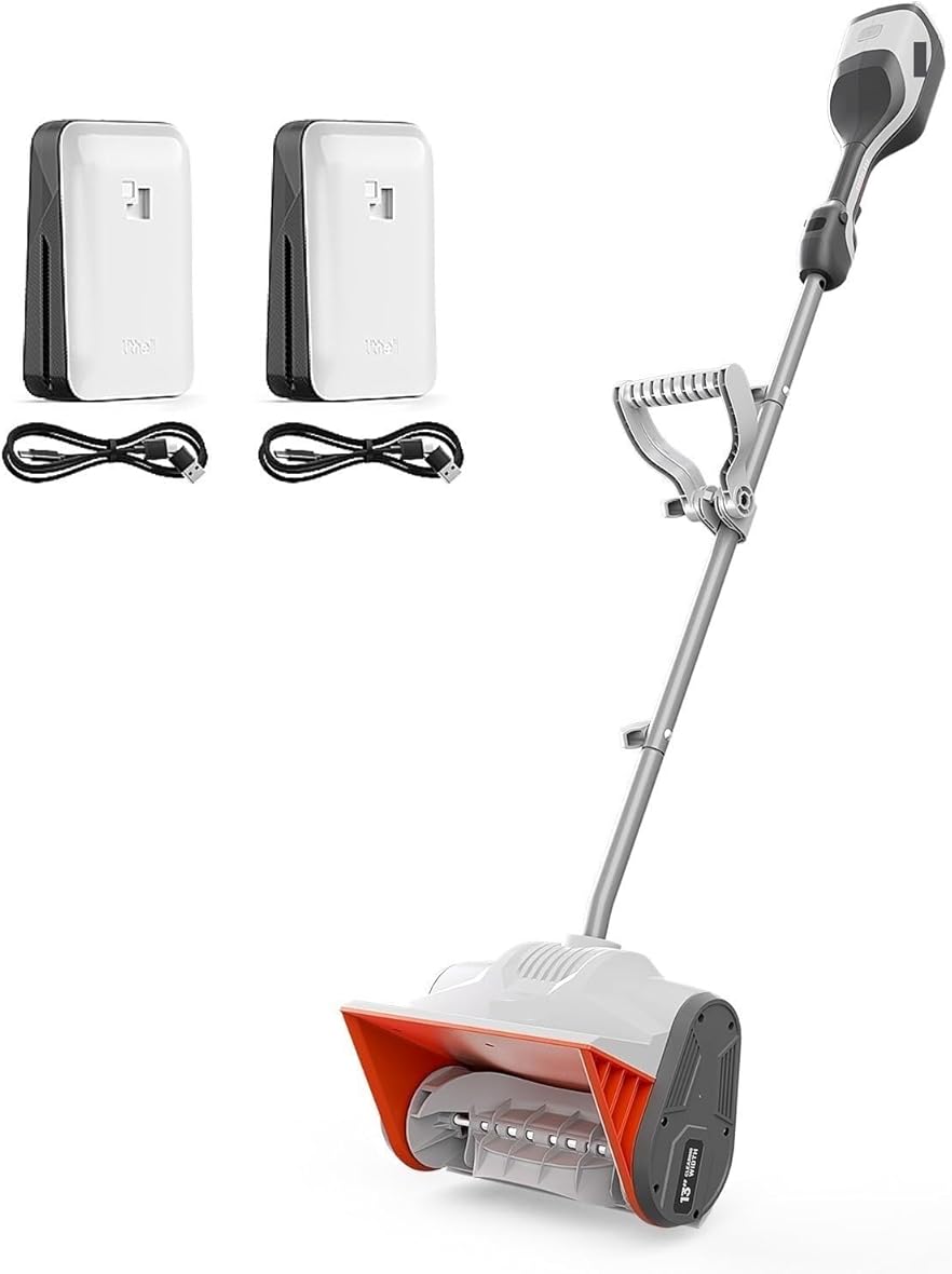 Lightweight Electric Snow Shovel, Battery Powered, for Clearing Snow from Driveways, Sidewalks, and Patios(40V Snow Shovel 13'')