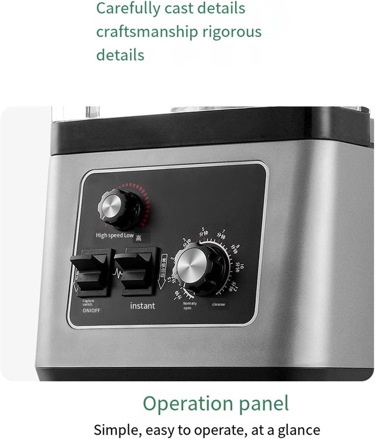 Smoothie Maker Blender with Soundproof Cover Silent 1800W 2.5/4.5L Multifunctional Soy Milk Blender,Grey-4.5L