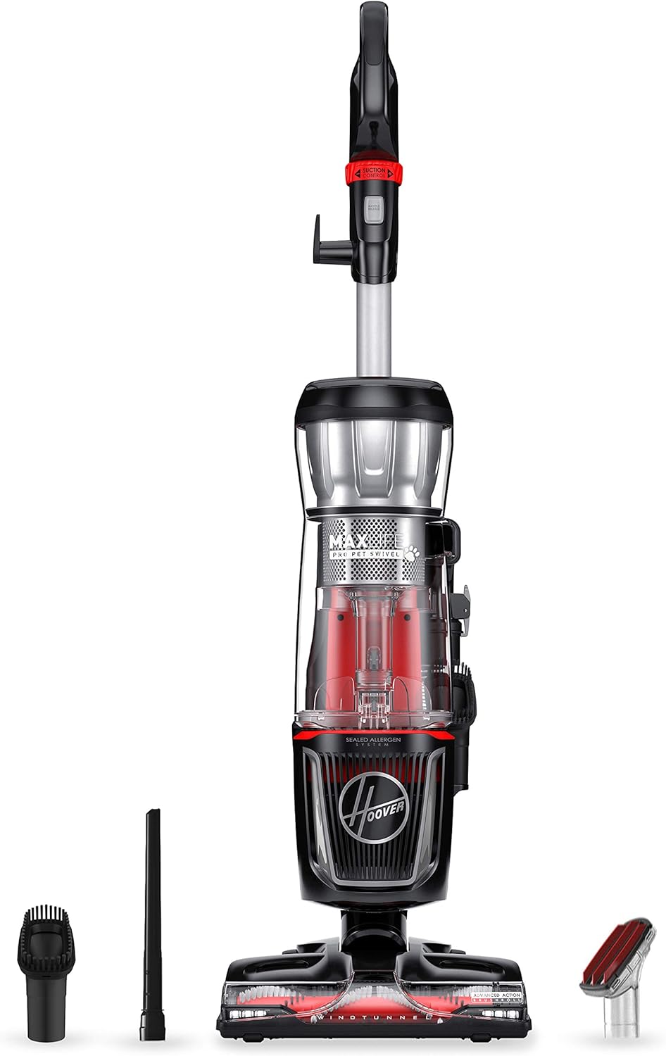 Hoover MAXLife Pro Pet Swivel Vacuum Cleaner, Bagless Upright Vac, HEPA Media Filtration, MAXLife System, WindTunnel Technology, Corded Vacuum Cleaners for Home Use