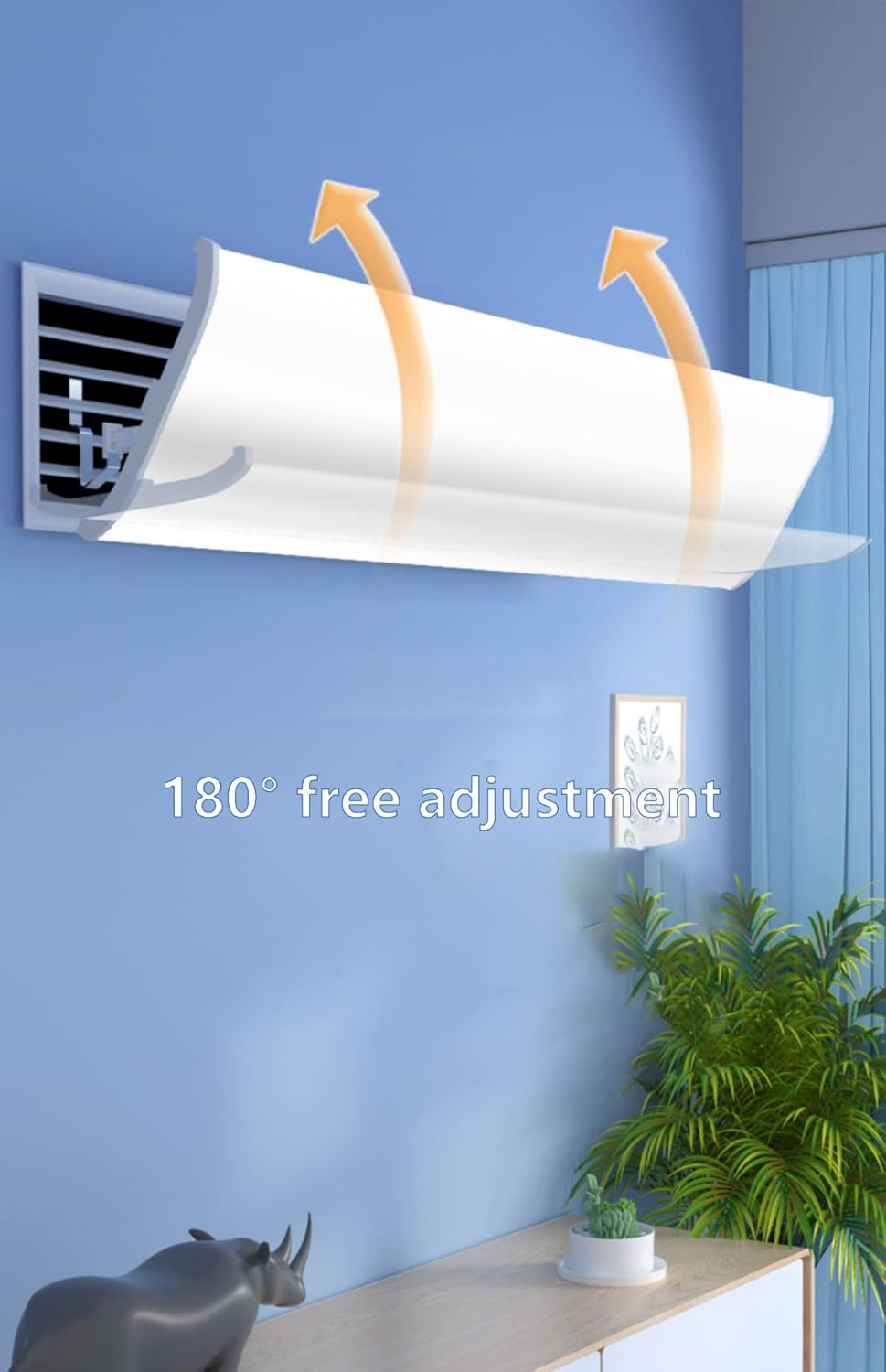 Air conditioning deflector Air Conditioner Deflector Windshield Baffle Anti-direct Blowing Home Hotel White