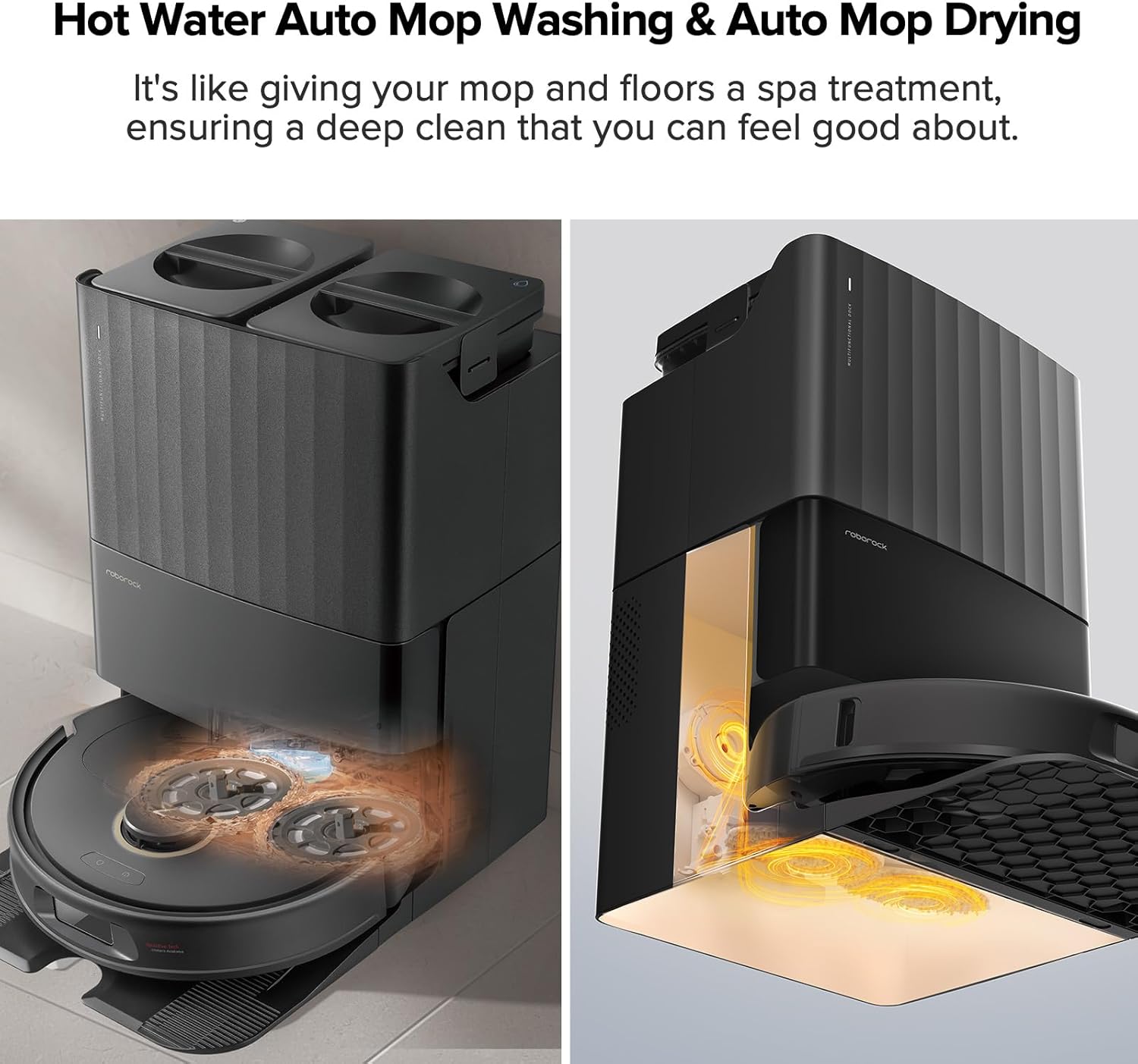 roborock Qrevo Pro Robot Vacuum and Mop with FlexiArm Design Edge Mopping, Dynamic Hot Water Mop Washing and Auto Mop Drying, 7,000 Pa Suction (Renewed)