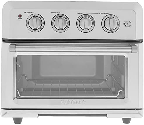 Cuisinart Convection Toaster Oven Airfryer Combo, 6-in-1 1800 Watts, XL Capacity Convection Oven with 60-Minute Timer/Auto-Off for Toast, Bake or Broil, Stainless Steel, CTOA-122