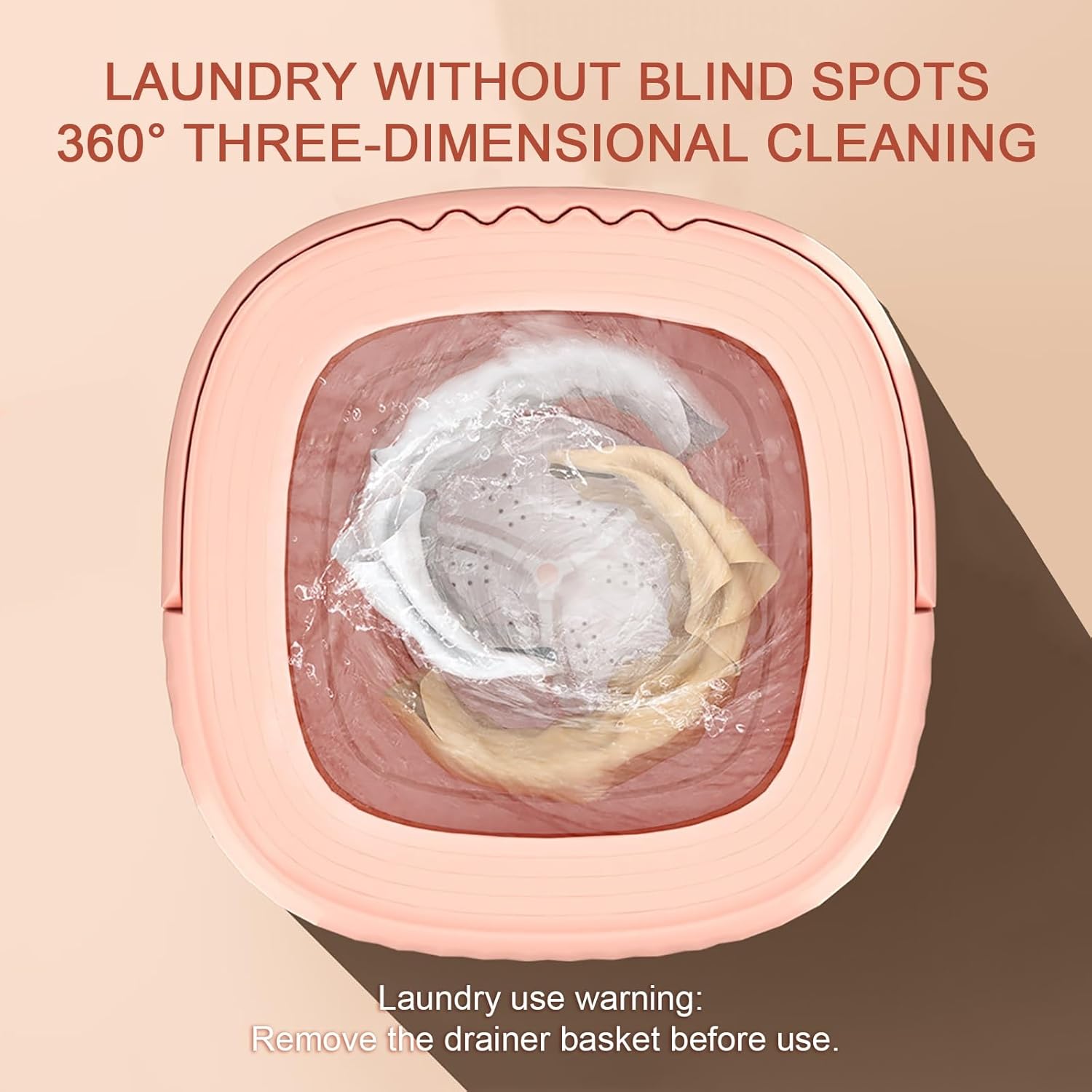 Foldable Washing Machine, Mini Washer, Suitable for Washing Small Clothes, Baby Clothes, Underwear, Socks (Color : Green)