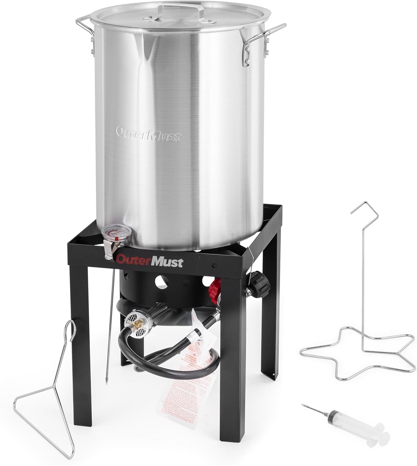 Propane Turkey Fryer Set Turkey Fryer Pot with Burner, Outdoor Cooking Pot Ideal for Cooking Crawfish, Turkey, and Crab for Thanksgiving Gathering